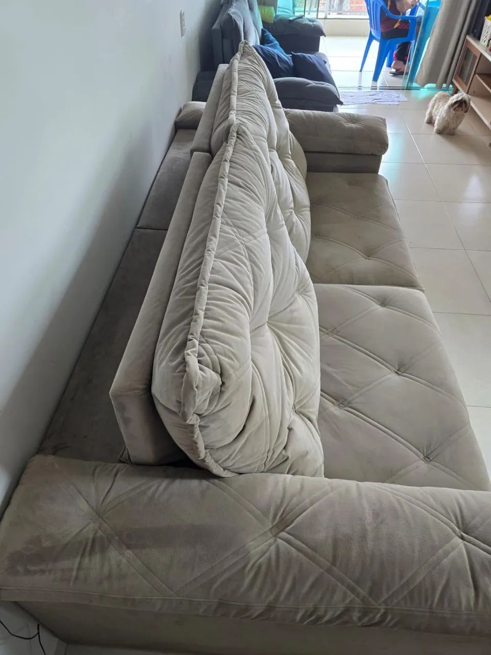 Vendo sofá bege grande  - Foto 2