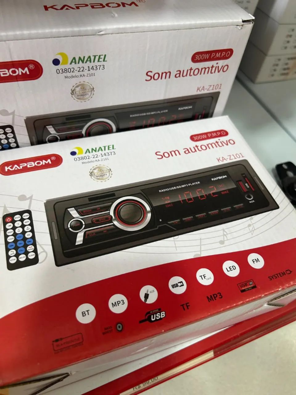 Rádio Veicular Bluetooth USB Auxiliar