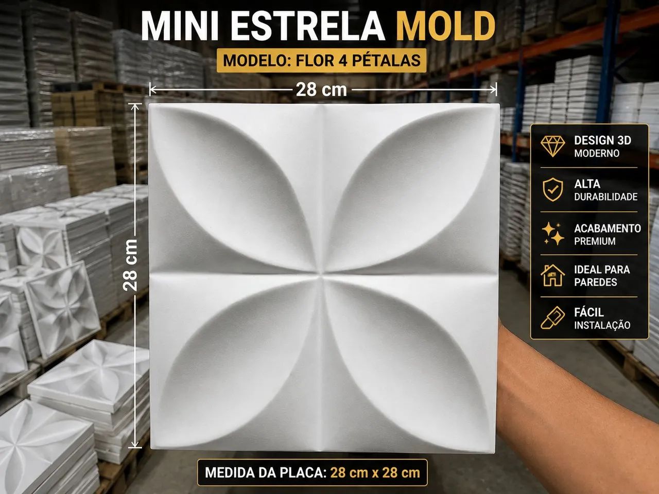 Placas 3D de gesso  - Foto 3