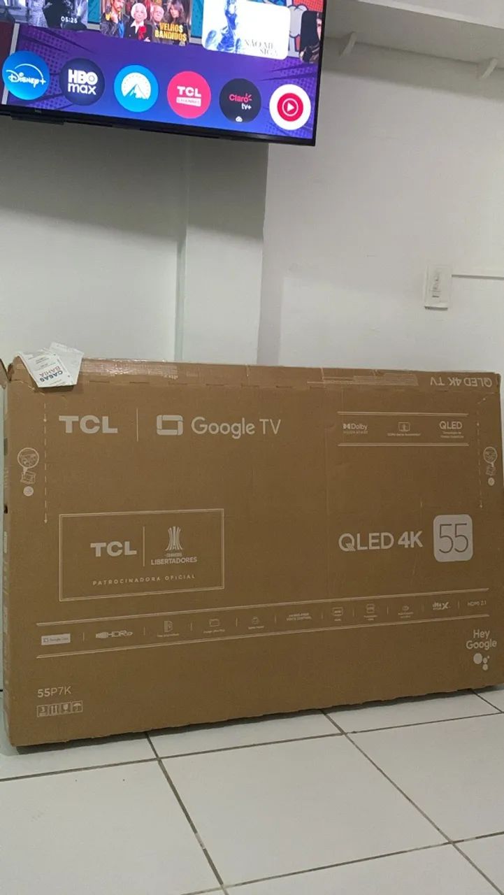 TV NOVA 2026, 55 polegadas TCL 4K QLED, 8 meses de uso! 