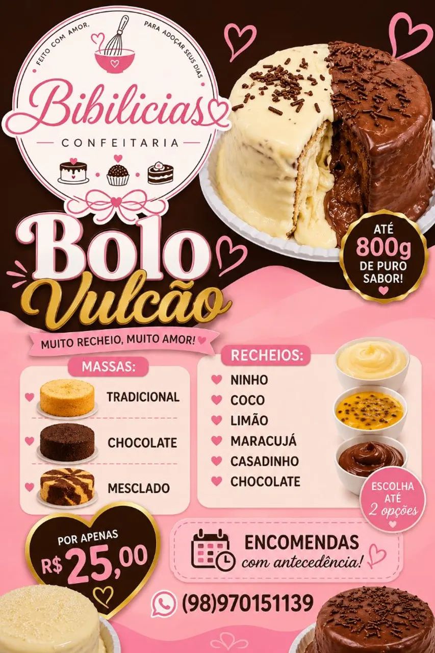 Bolo Vulcão 800g