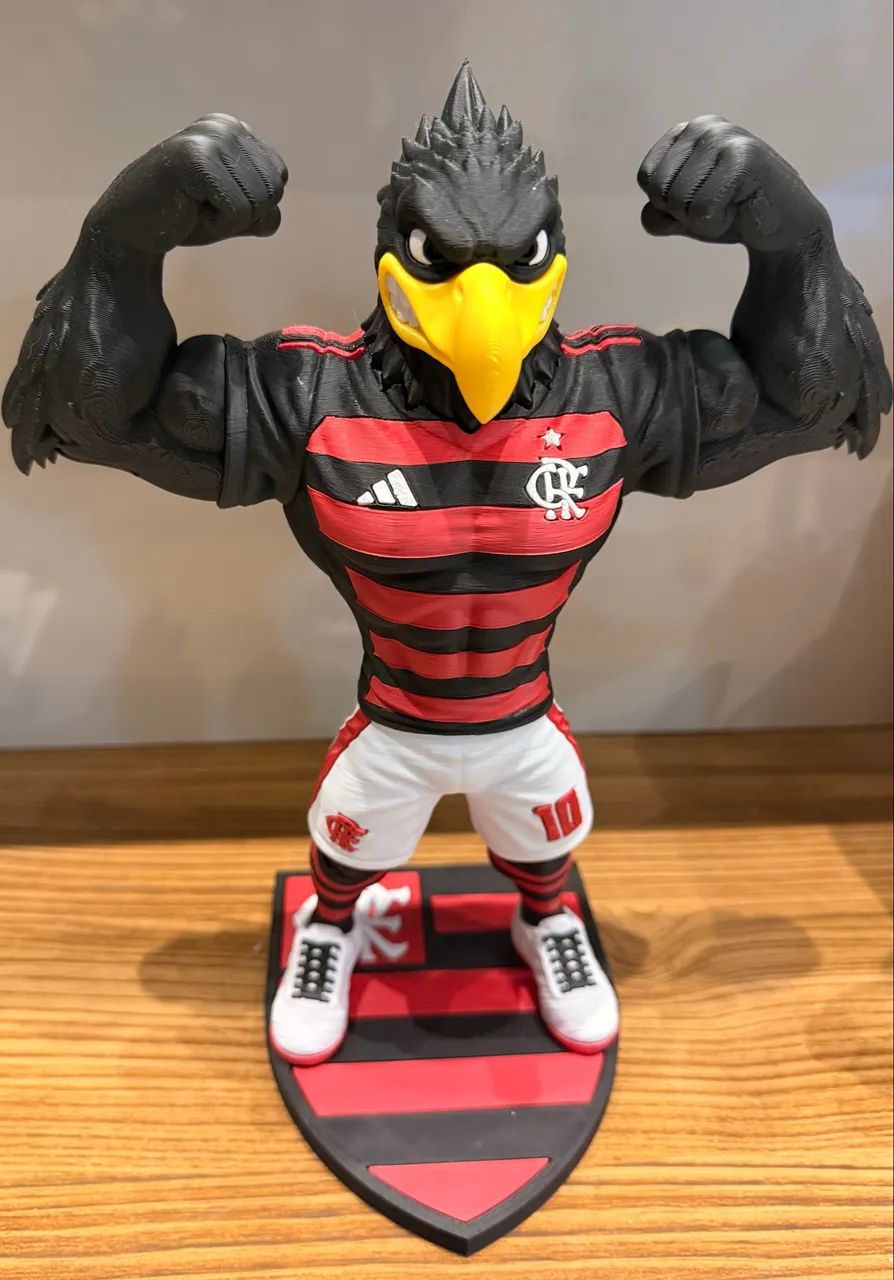 Mascote do Clube de Regatas do Flamengo em impressão 3D - Peça exclusiva