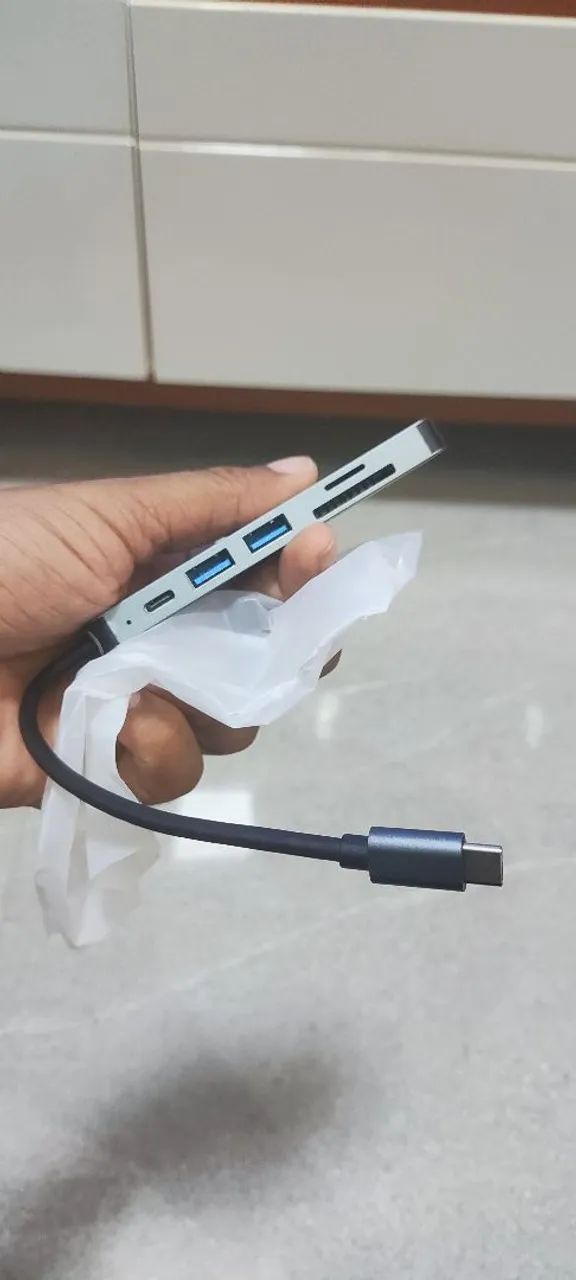 Hub USB tipo c 6 em 1, 2 USB, RF, sd, HDMI MHL - já é o menor preço  - Foto 2