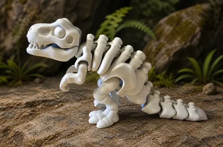 T-Rex Articulado - Dinossauro Flexível Decorativo 3D - Foto 3