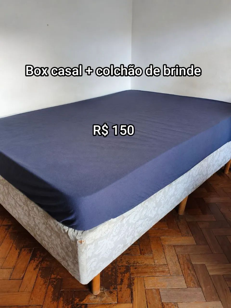 Box casal + colchão de brinde