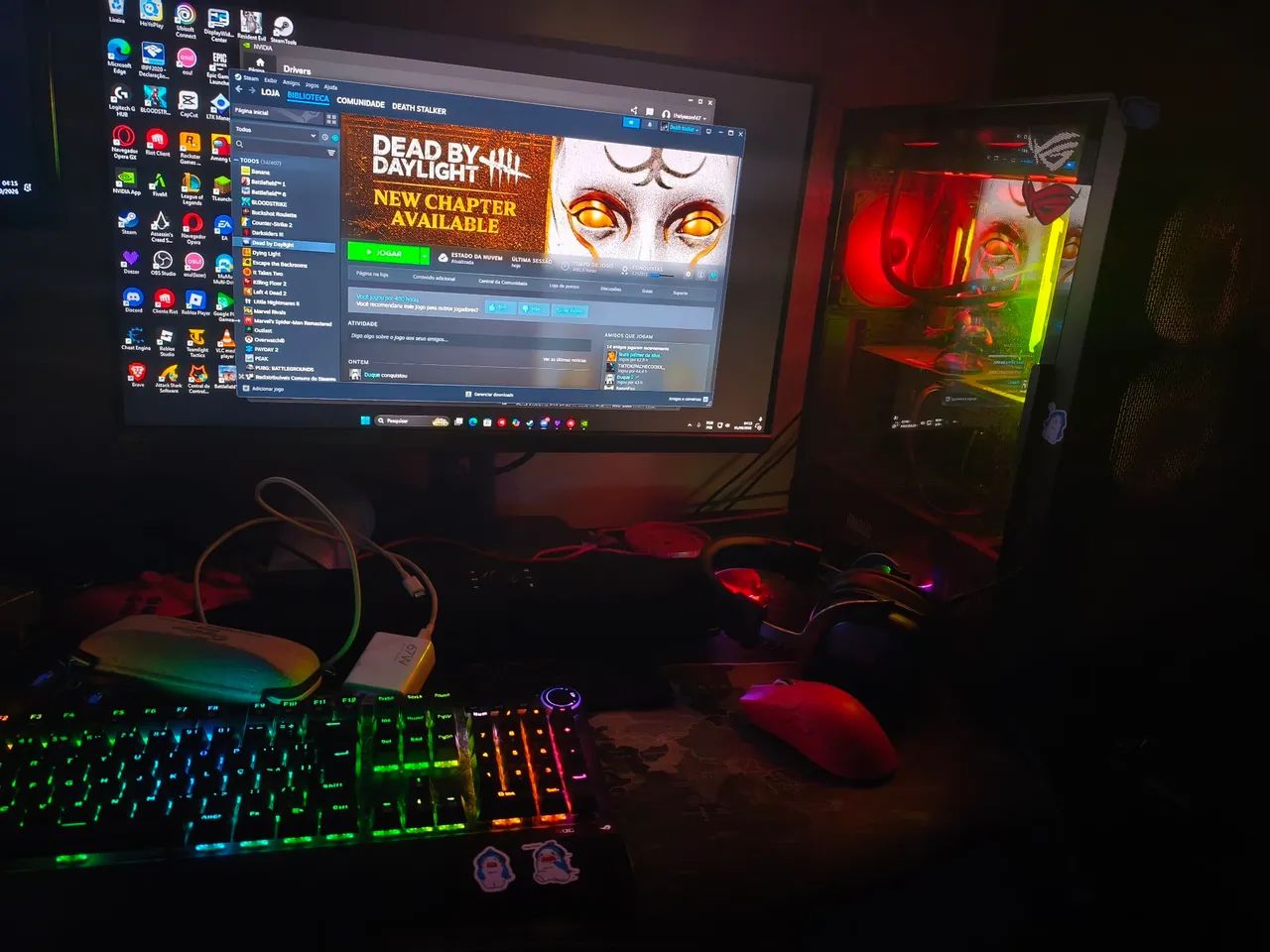 Pc gamer, com tudo incluso, mesa e cadeira gamer - Foto 3