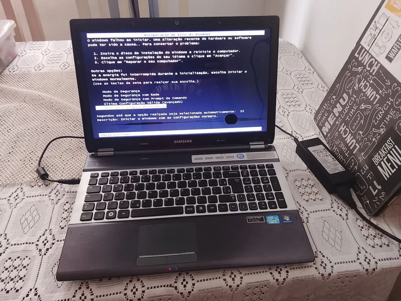 Notebook Samsung Intel i5 4gb com defeito