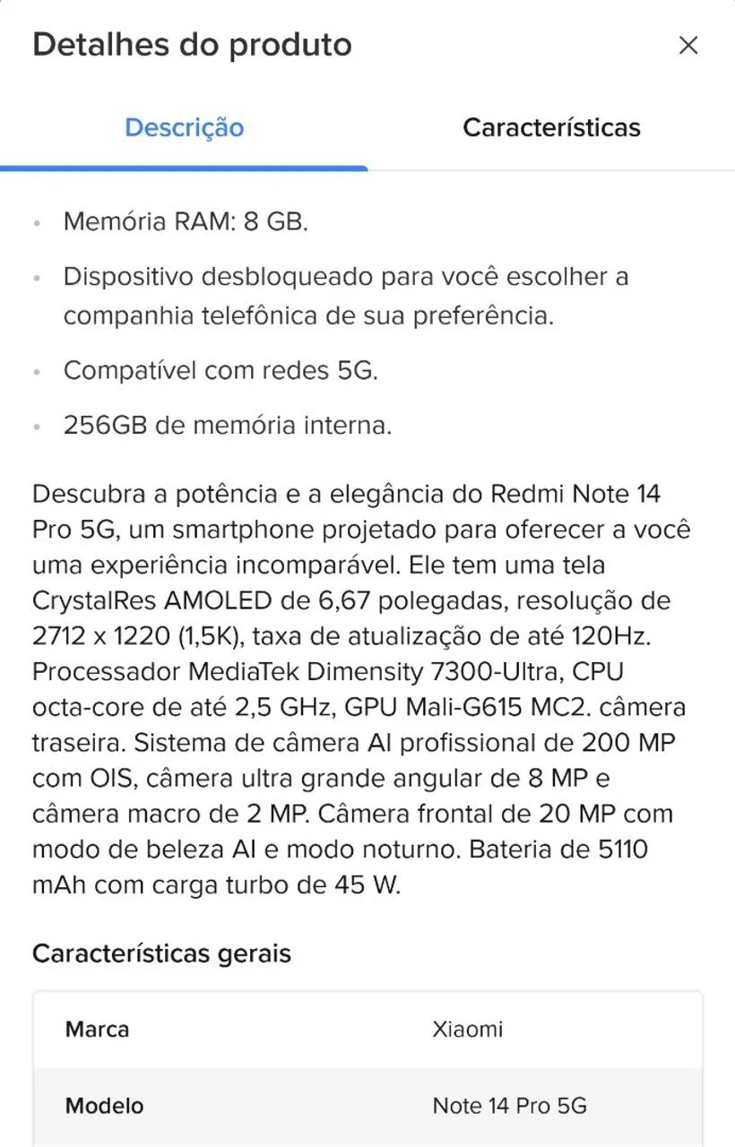 Celular Xiaomi Note 14 pro  - Foto 2
