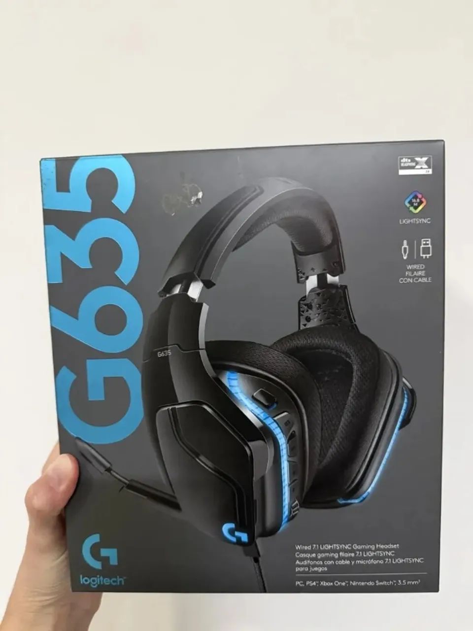 Headset Gamer Logitech G635 7.1 RGB USB/P2 com Microfone