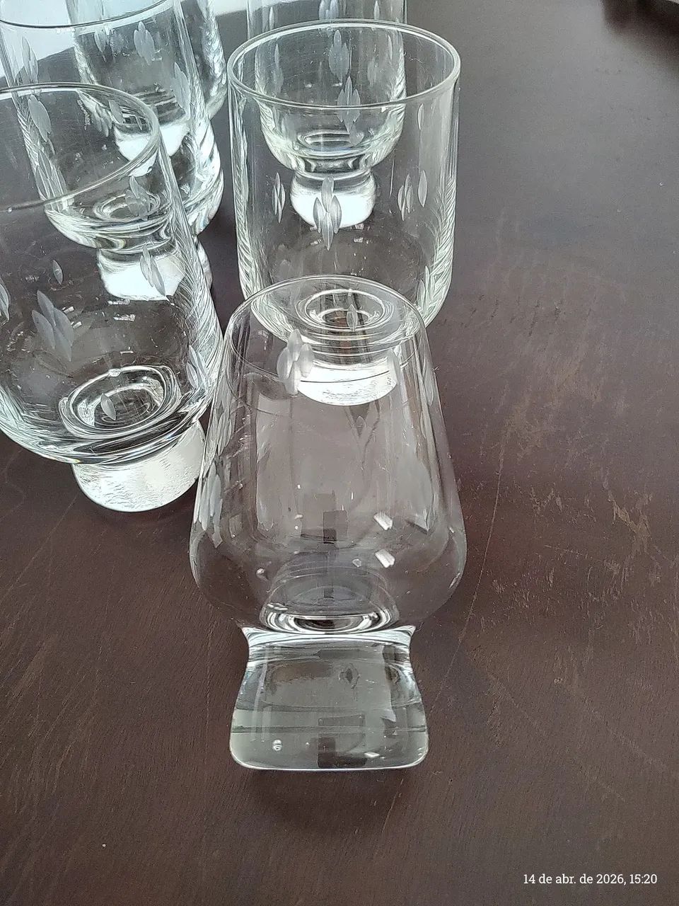 Jogo com 6 taças para coquetel em cristal  - Foto 3