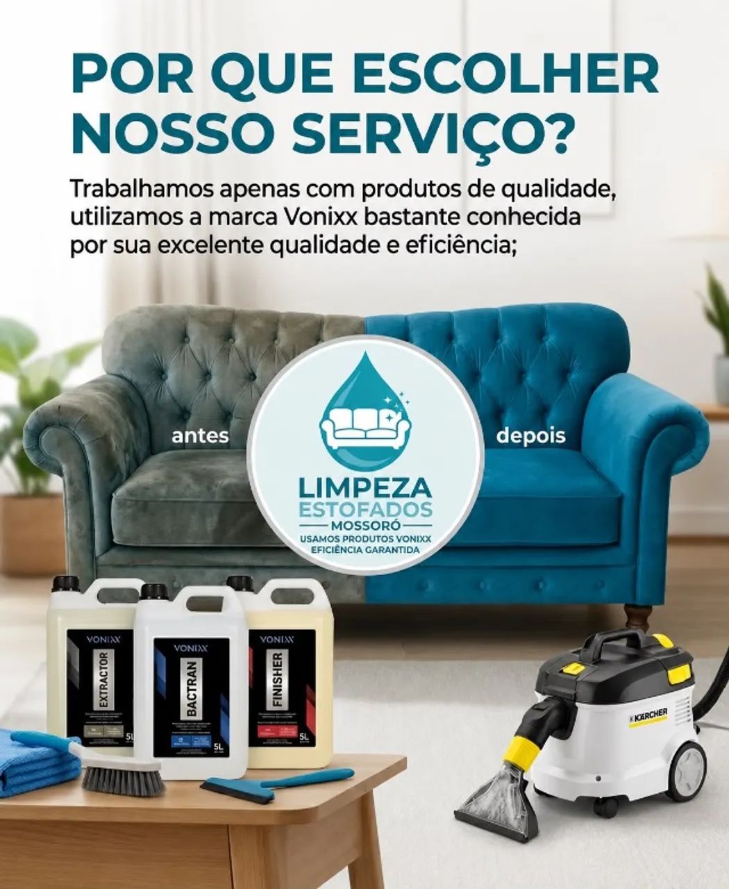 Lavagem a seco - férias de julho em oferta