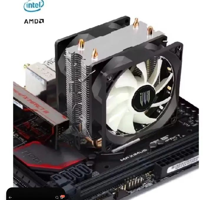 Air Cooler Processador Duplo Pc Cpu Rgb Intel Amd Universal - Foto 4