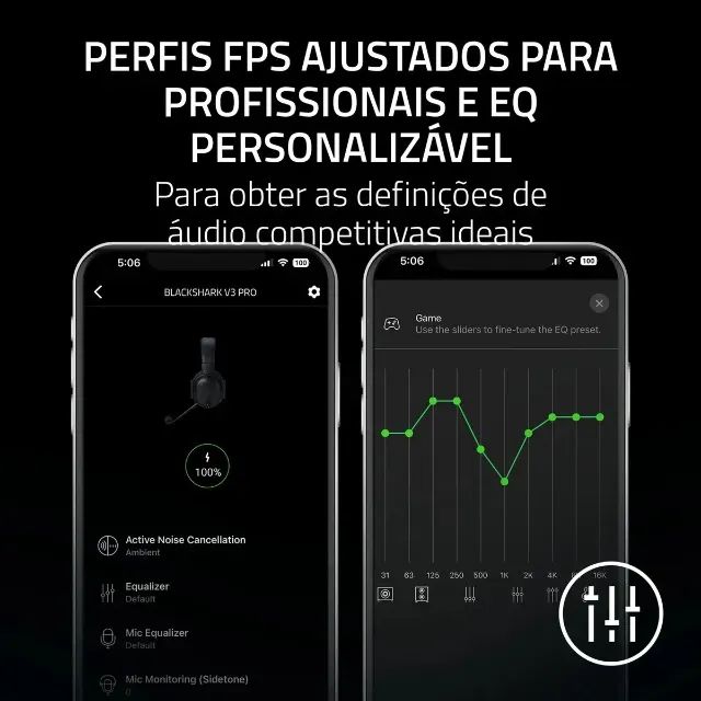 Headset Gamer Razer BlackShark V3 Pro Sem Fio, Preto - Foto 6