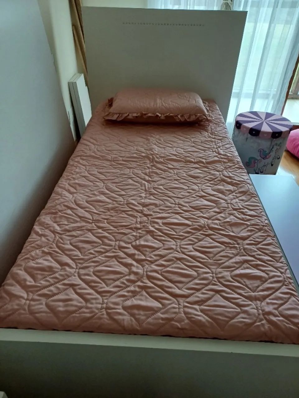 Cama de solteiro em laca branca  - Foto 4