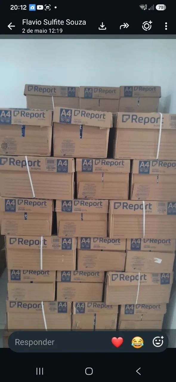 Papel sulfite report 75g a4 com 5000 folhas - Foto 2