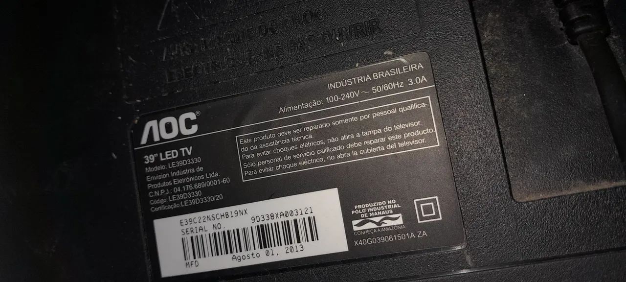 Tv de 39 polegadas com defeito vendo por 100 reais nunca foi aberta não sei o defeito.  - Foto 2