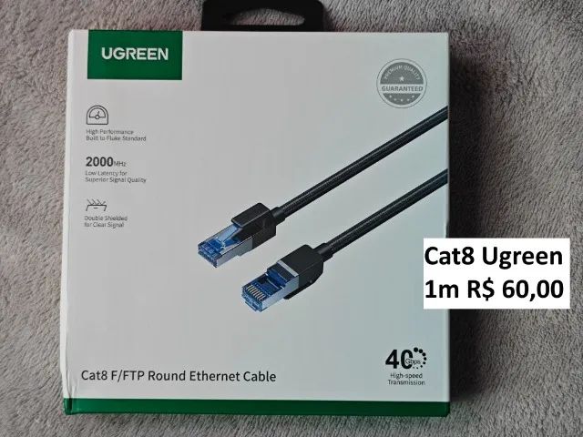 Cabo de Rede Cat8 1m / 1,5m e 2m 40gbps  - Foto 3