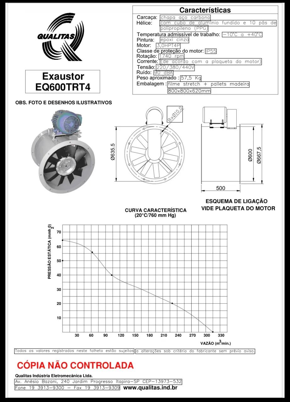 Exaustor Axial a Transmissão 60CM - Foto 3