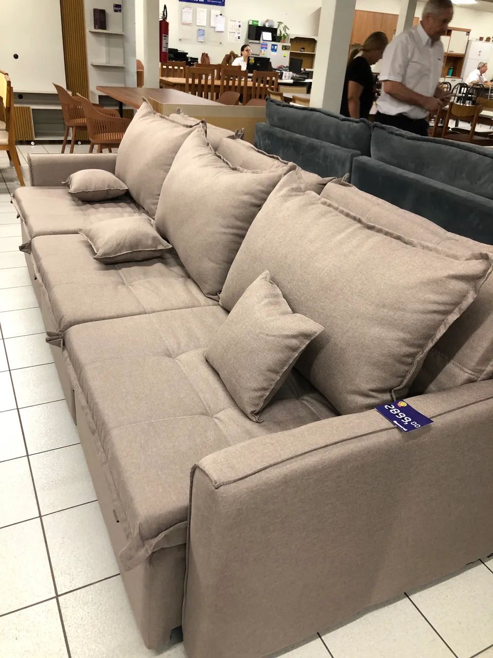 Sofa retratil 2,90 NOVO linho - Foto 4