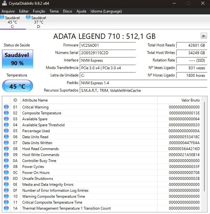 SSD ADATA LEGEND 512gb - Foto 2