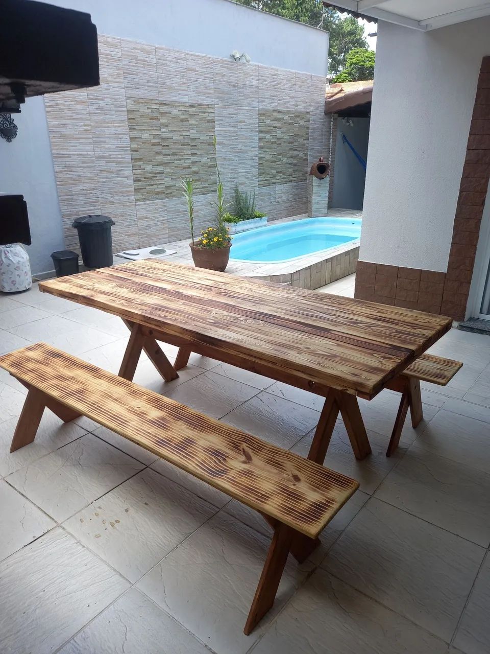 Mesa Rústica paa Área Gourmet  - Foto 2