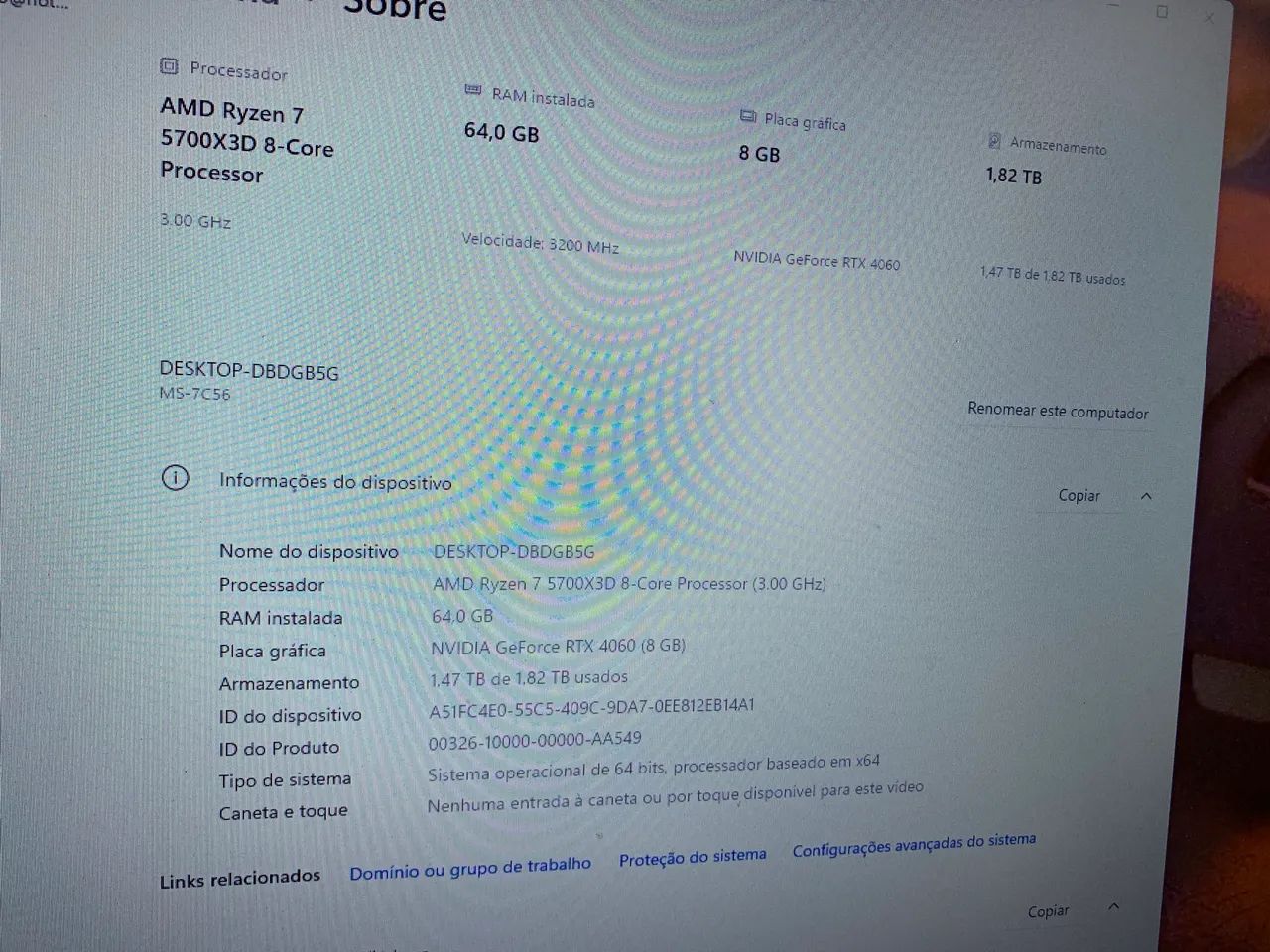 Computador gamer rtx 4060 64 gb de ram 2 TB SSD - Foto 2