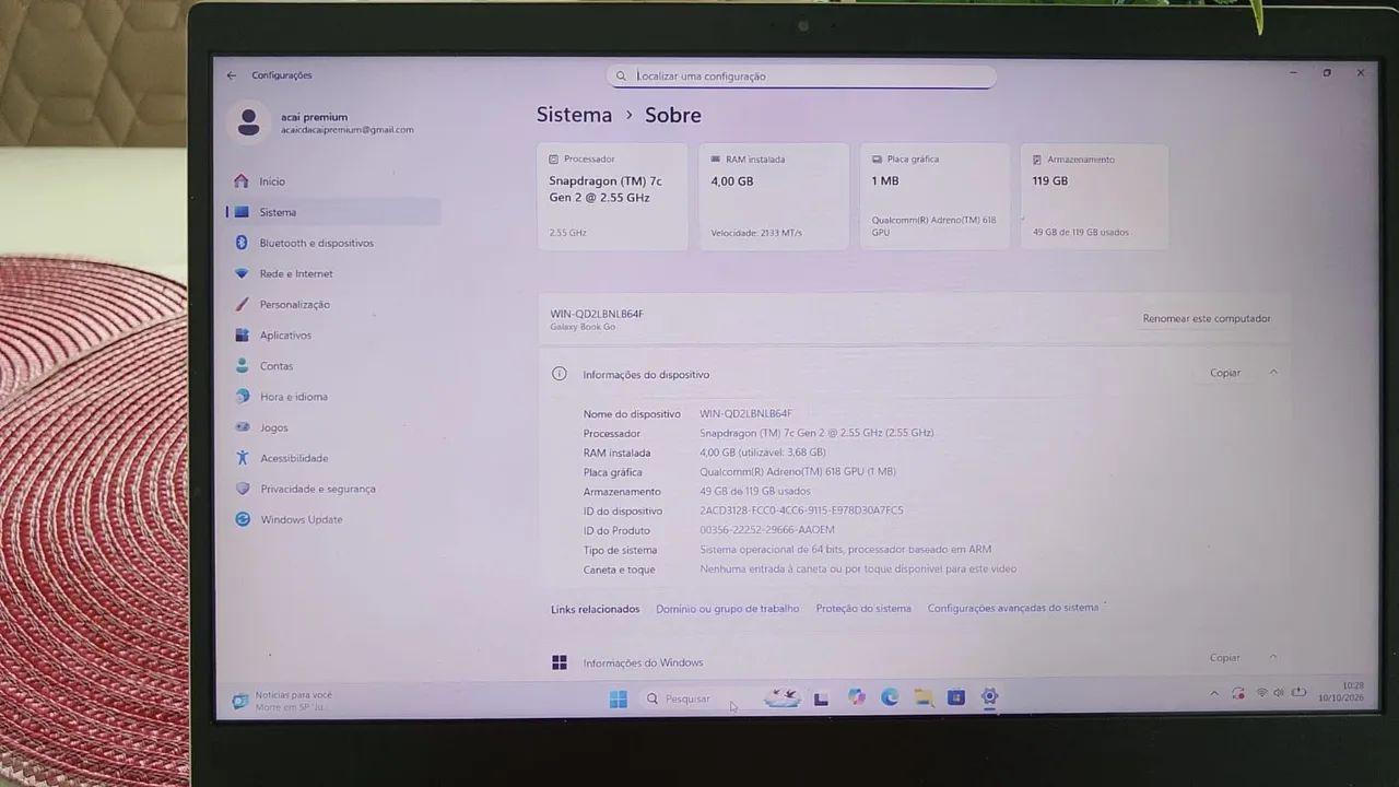 notebook Samsung  - Foto 3