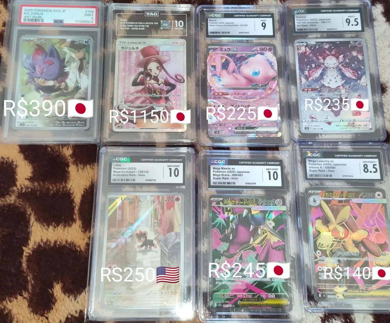 Cartas pokémon graduadas