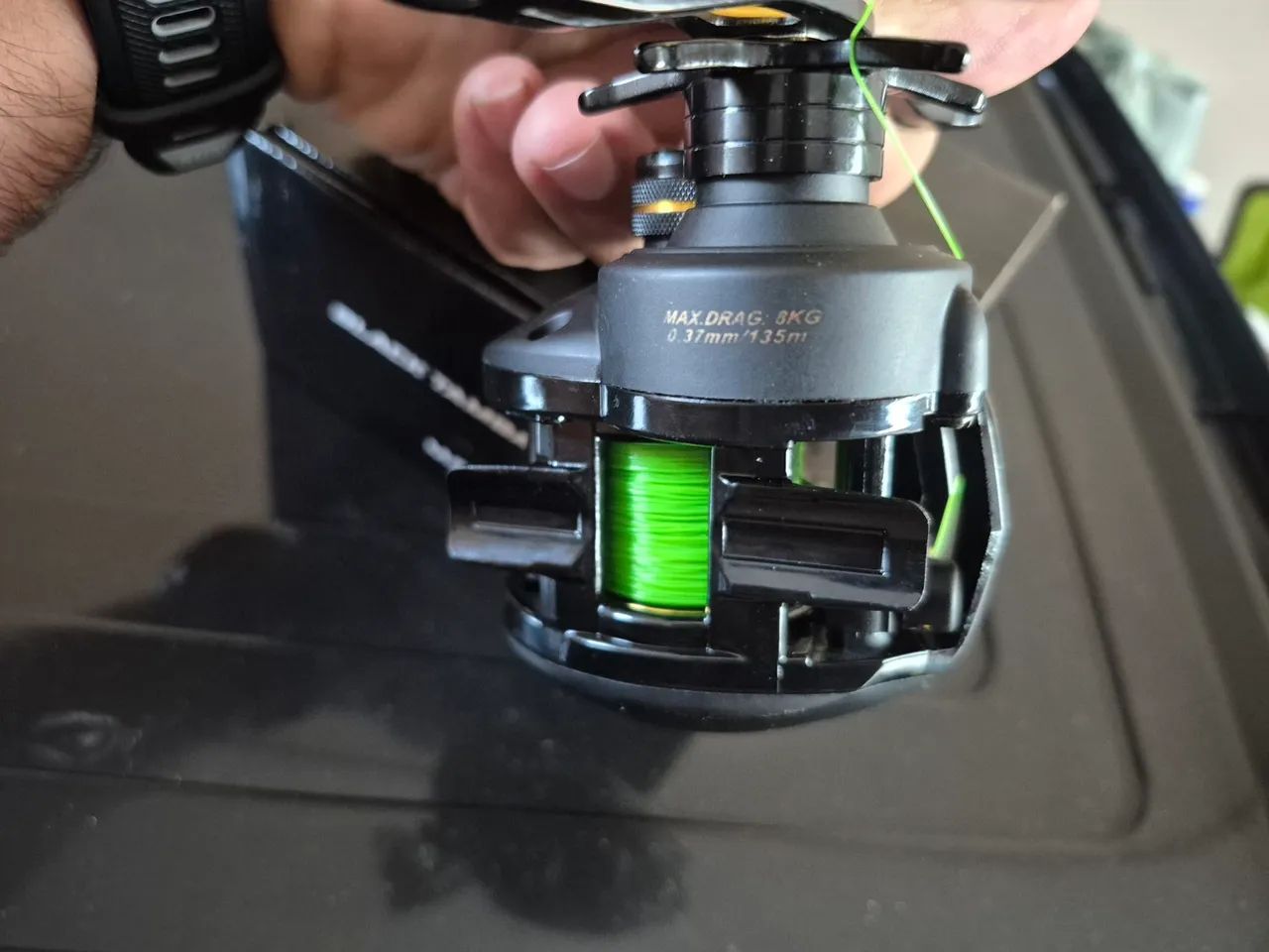 Carretilha de Pesca Black Tamba Pro Maruri Canhoto - Foto 6