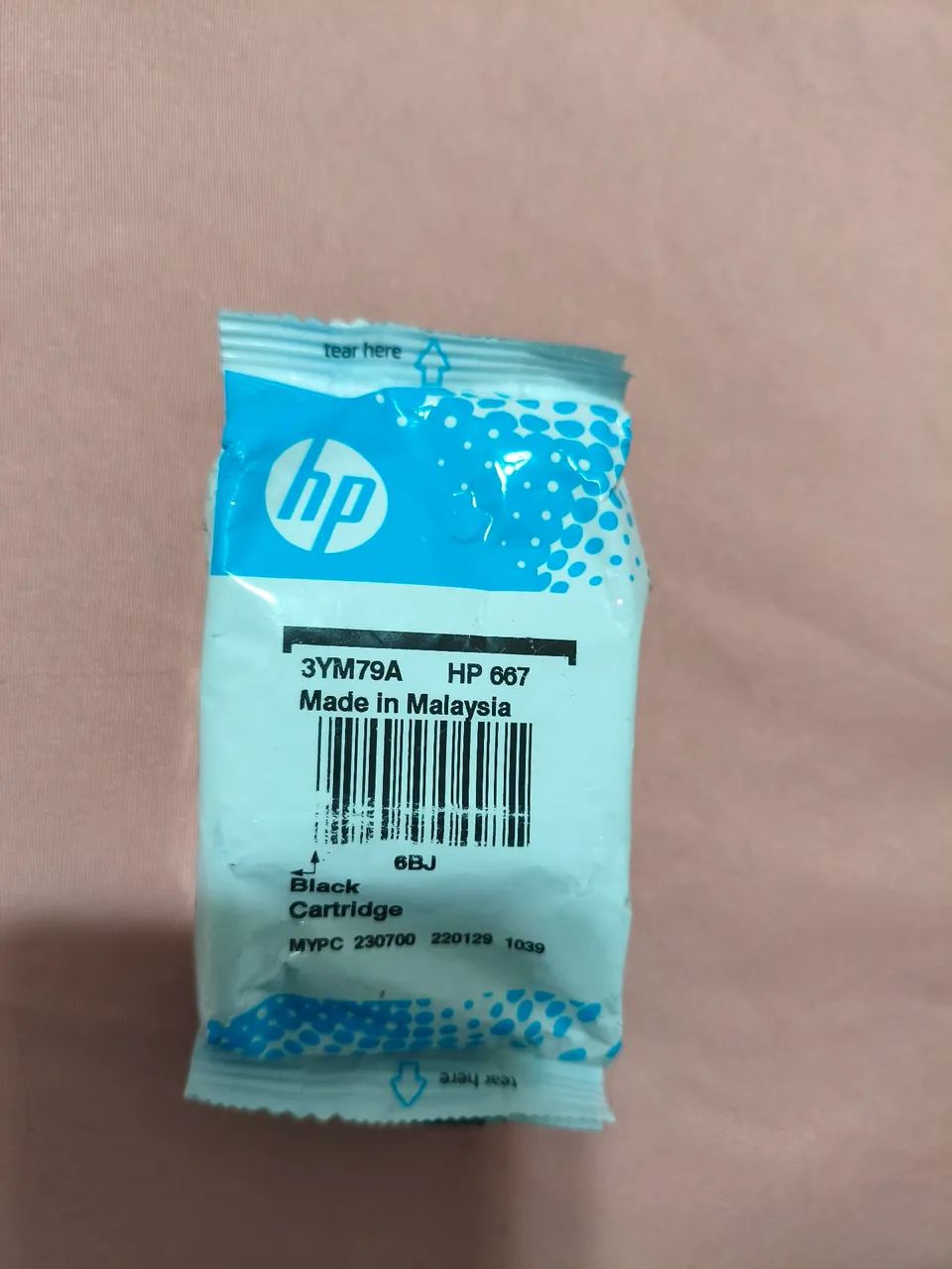 cartucho hp preto 667 zerado