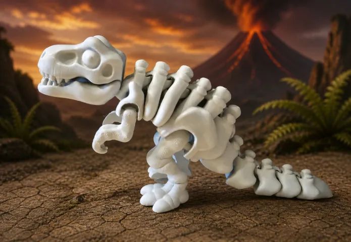 T-Rex Articulado - Dinossauro Flexível Decorativo 3D - Foto 4
