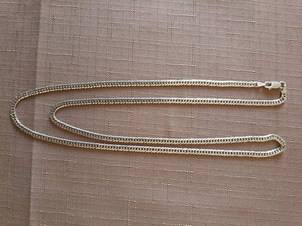 Corrente prata 925 grumet duplo 4mm 70cm