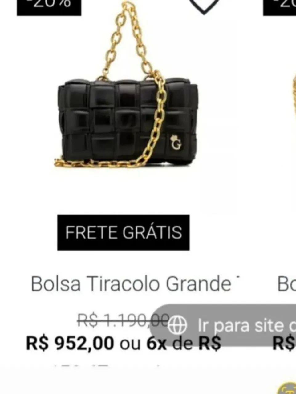 bolsa vermelha com corrente dourada - Foto 5