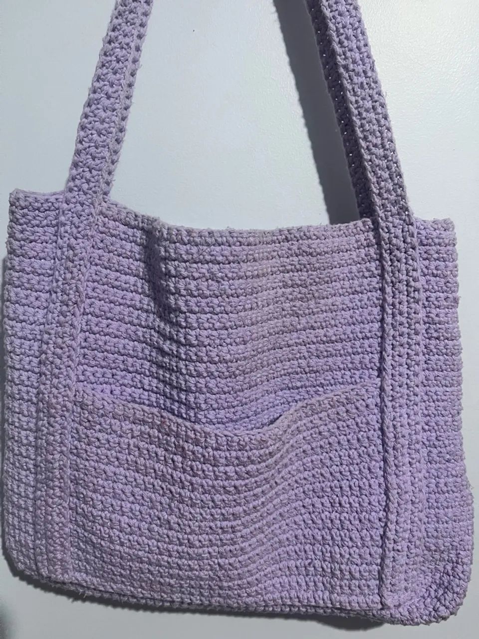 Bolsa de crochê feita à mão 