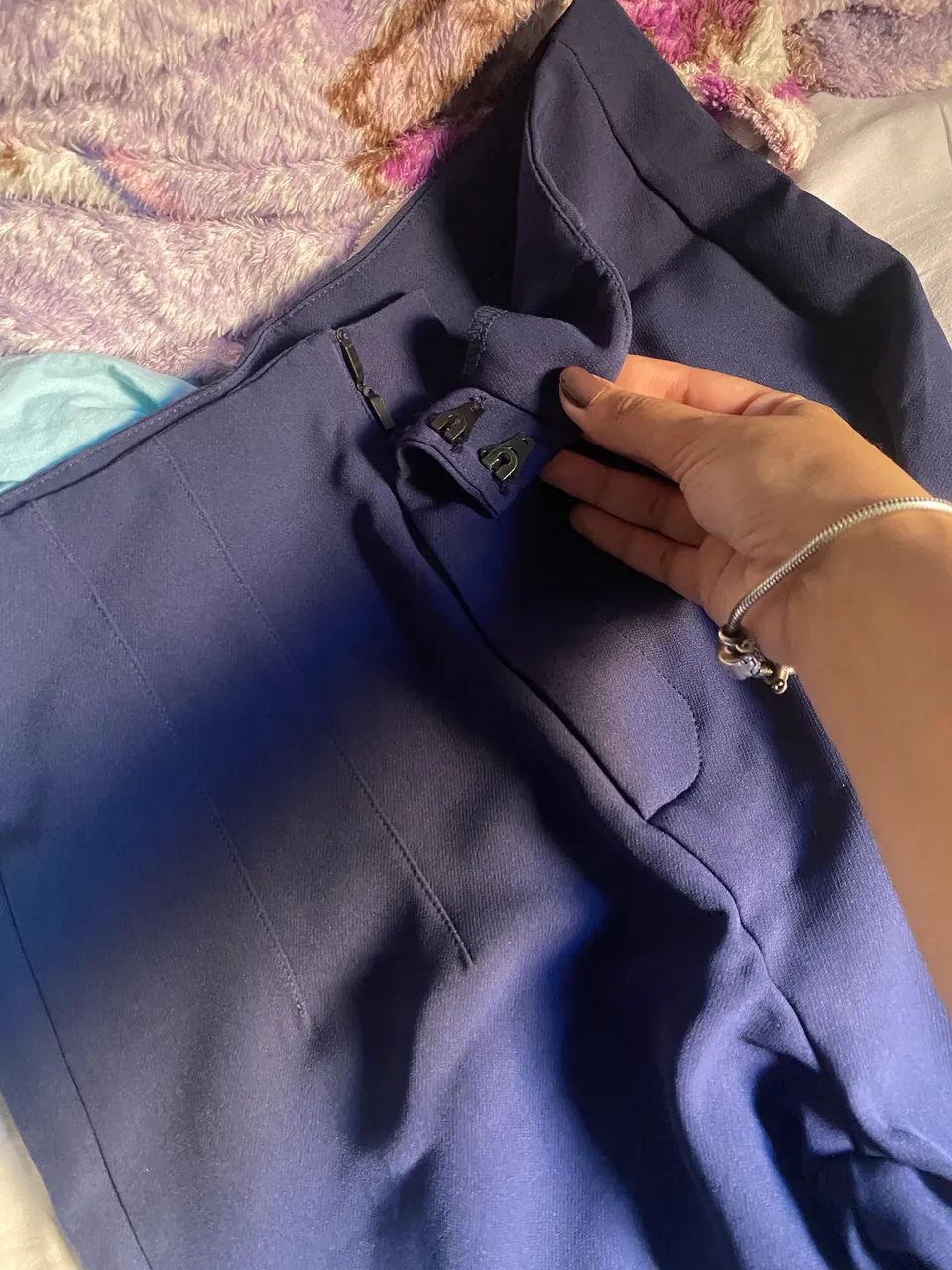 Calça estilo Zara azul marinho P  - Foto 3