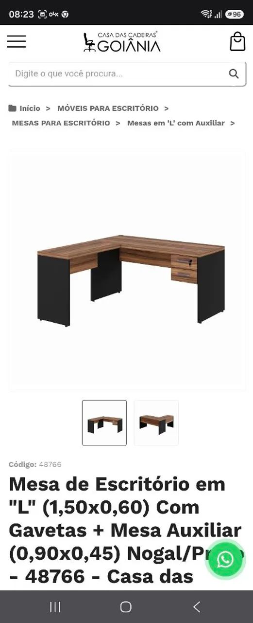 Mesa escritório em L