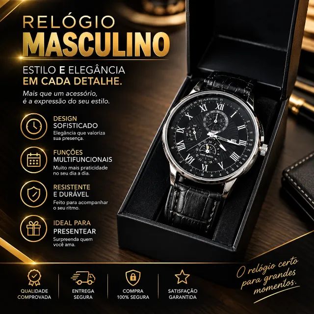 Relogio classico com calendario