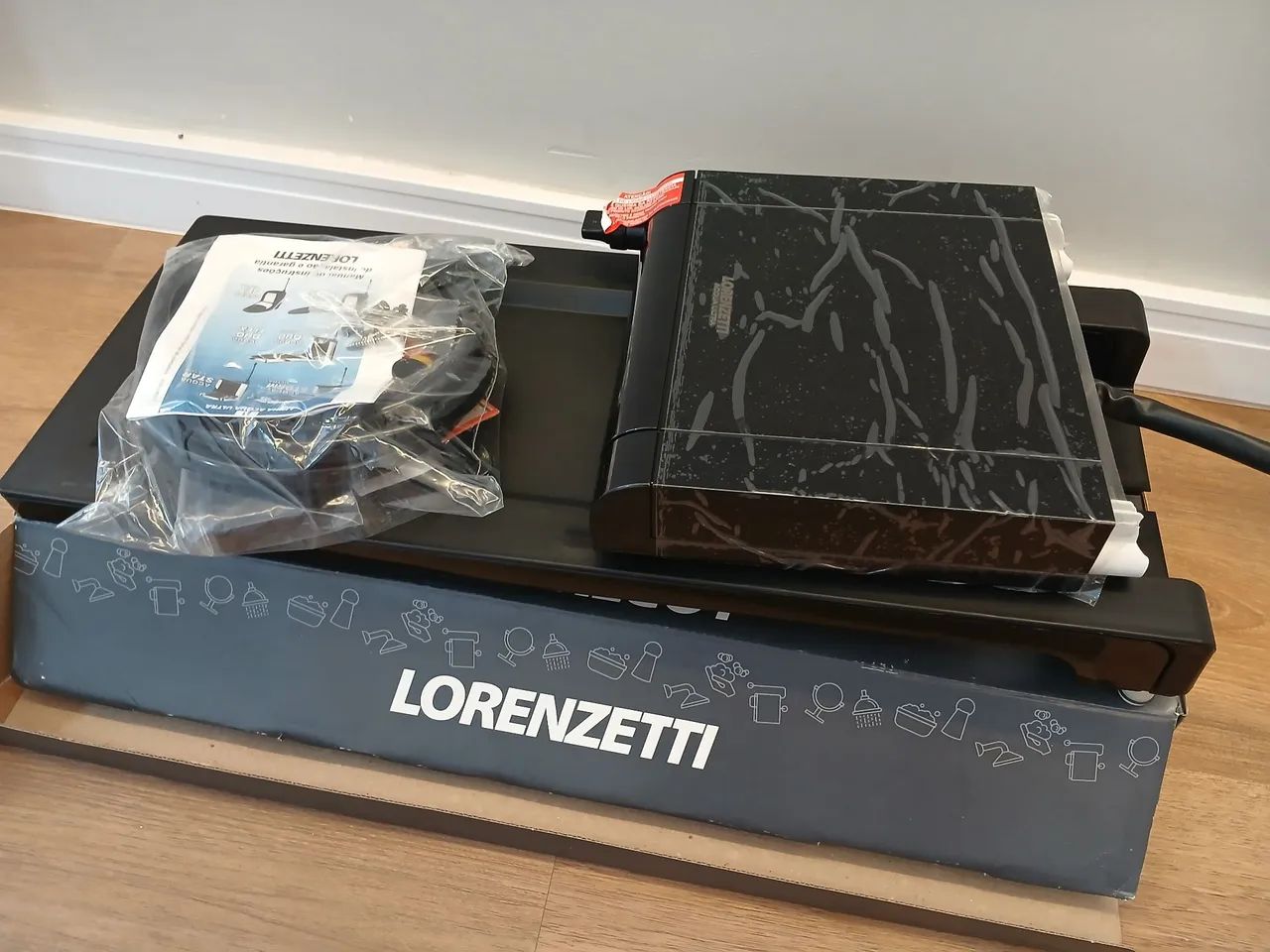 Chuveiro Eletrônico Lorenzetti Acqua Storm Preto 5500W 127v - Foto 6