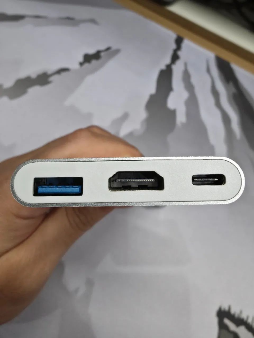 Hub USB-C Exbom 3 em 1 HDMI 4K USB 3.0 PD