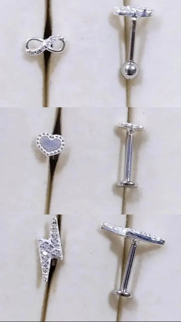 Piercings em prata 925
