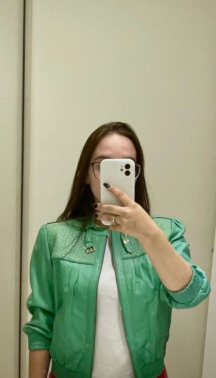 Jaqueta de Couro Verde - Foto 3