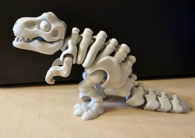 T-Rex Articulado - Dinossauro Flexível Decorativo 3D