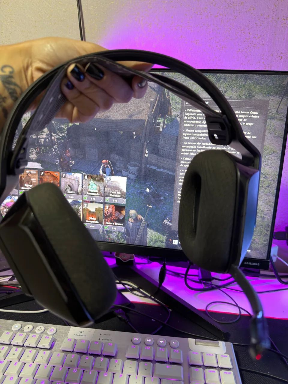 FONE SEM FIO LOGITECH G733  - Foto 5