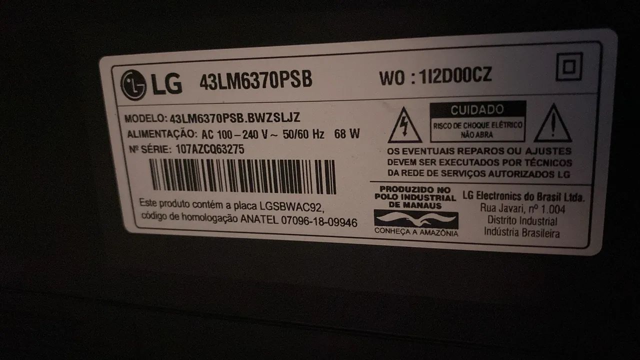 Vendo tv 43 polegadas tela vazada - Foto 2