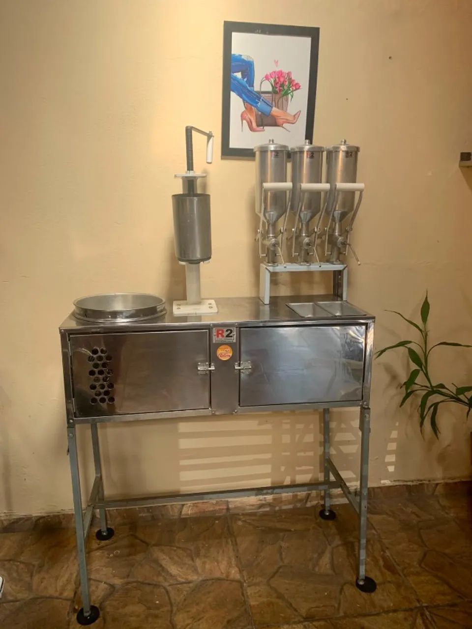 Bancada Mesa Churros Mass Engrenagem 3 Doceira + Espanhol R2