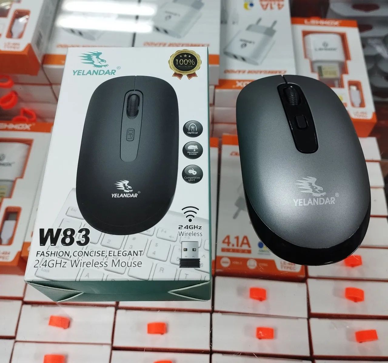 Mouse sem fio ergonomico W83 2.4Ghz - Foto 3