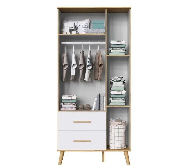 Roupeiro Infantil Sky 3 Portas Lisa, 100% MDF - Peroba - Foto 3