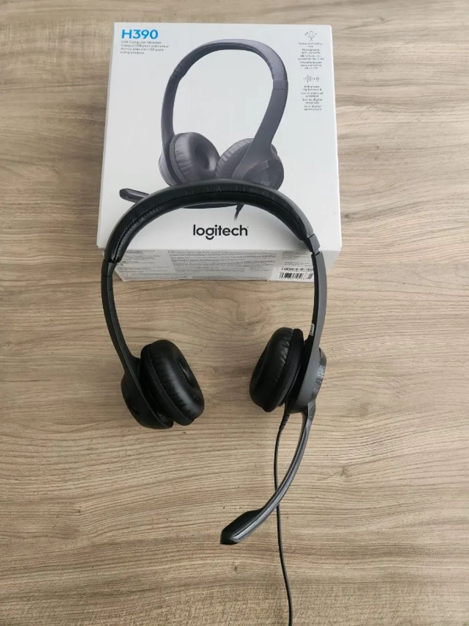 Fone Headset com fio USB Logitech H390