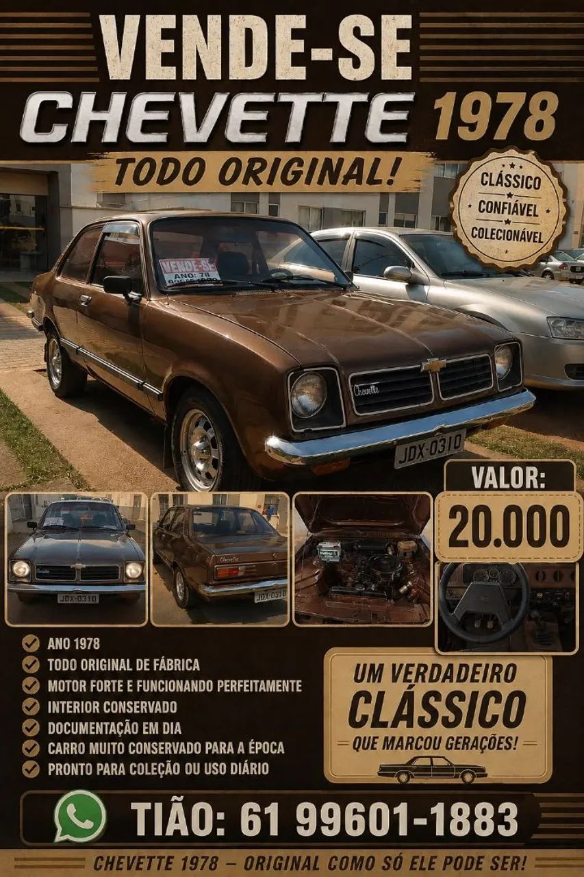 Chevrolet Chevette L / SL / Sl/e / DL / SE 1.6 1978
