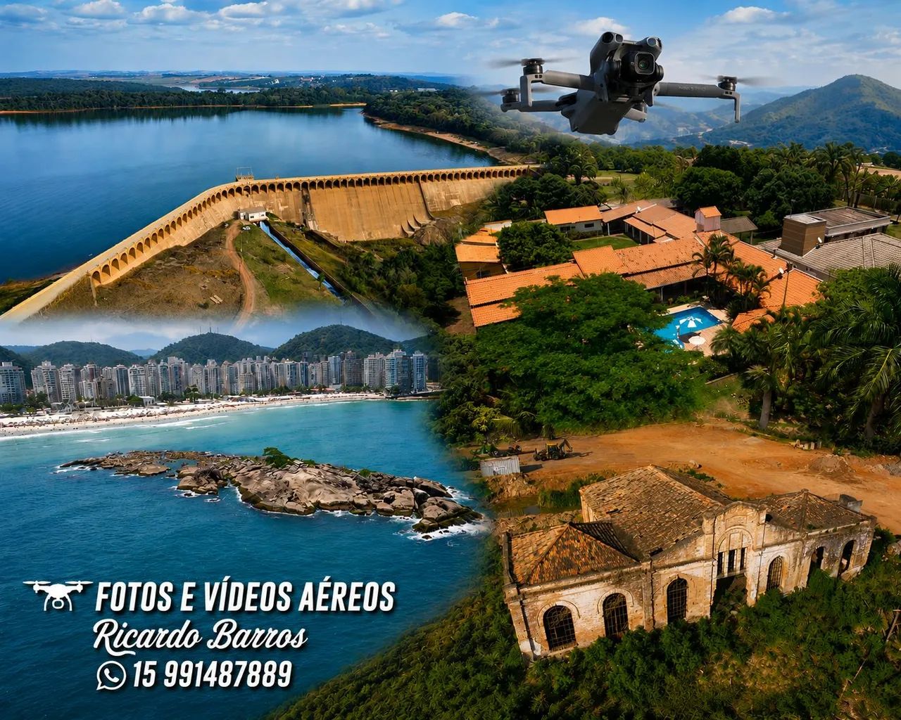 Fotos e vídeos com Drone Profissional